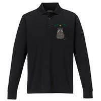 Christmas Cat Merry Catmas Christmas Performance Long Sleeve Polo