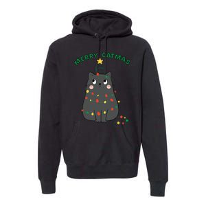 Christmas Cat Merry Catmas Christmas Premium Hoodie