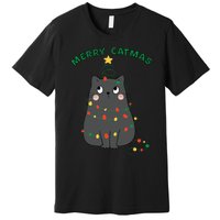 Christmas Cat Merry Catmas Christmas Premium T-Shirt