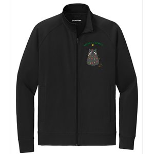 Christmas Cat Merry Catmas Christmas Stretch Full-Zip Cadet Jacket