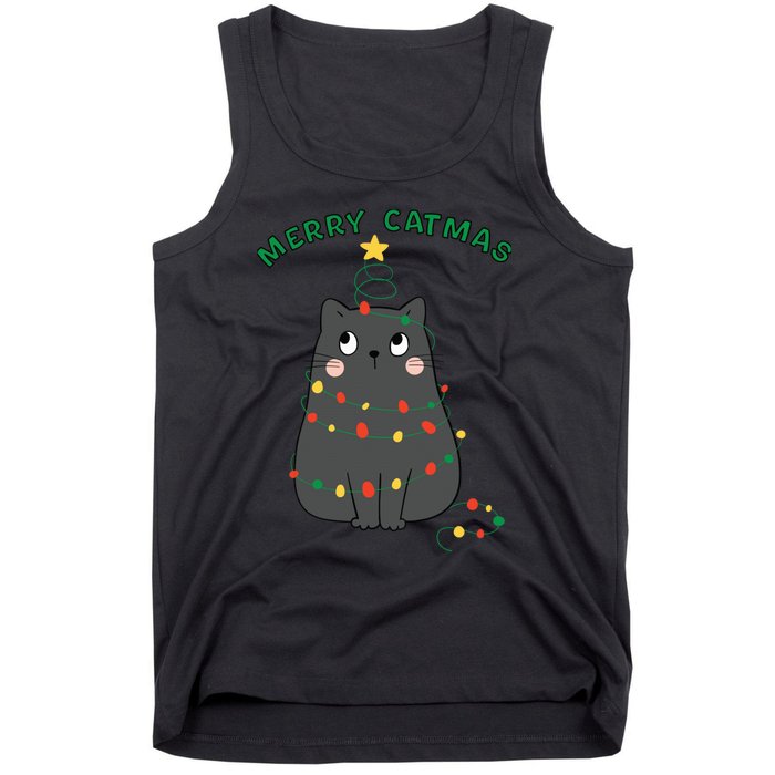 Christmas Cat Merry Catmas Christmas Tank Top