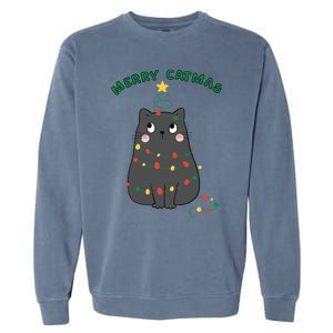 Christmas Cat Merry Catmas Christmas Garment-Dyed Sweatshirt