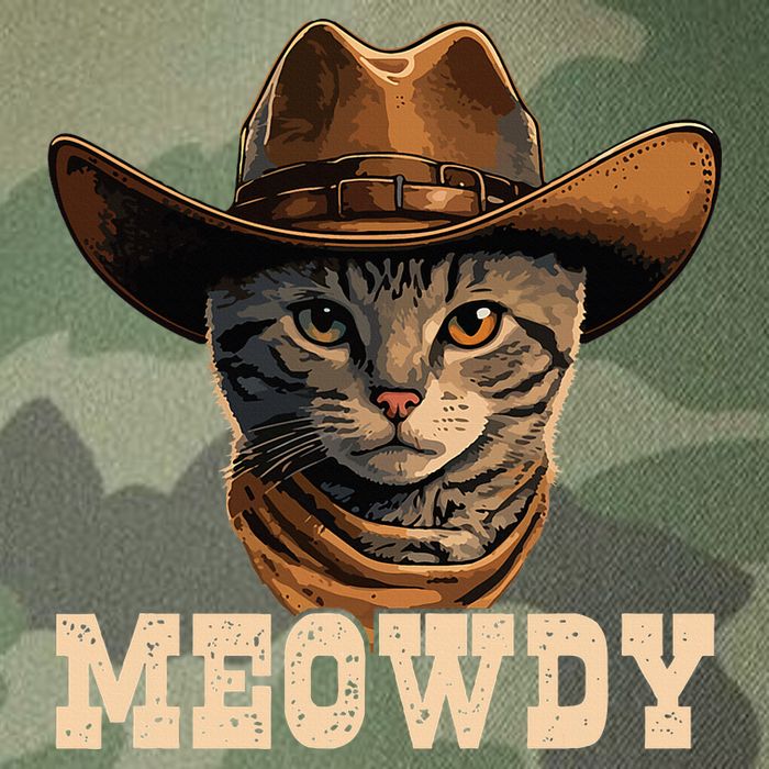 Cowboy Cat Meowdy Legacy Tie Dye Trucker Hat