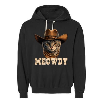 Cowboy Cat Meowdy Garment-Dyed Fleece Hoodie