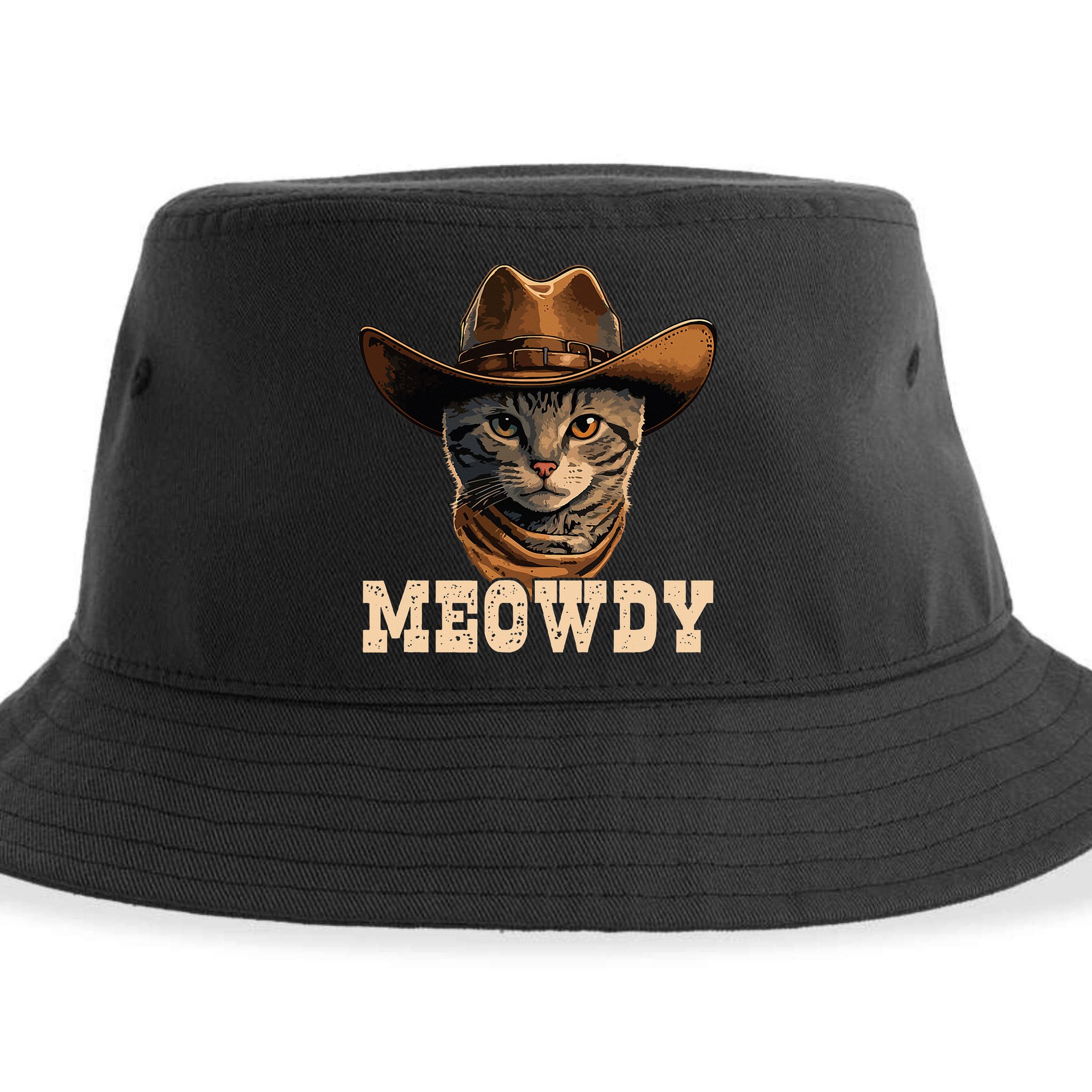 Cowboy Cat Meowdy Sustainable Bucket Hat