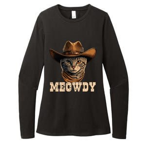 Cowboy Cat Meowdy Womens CVC Long Sleeve Shirt