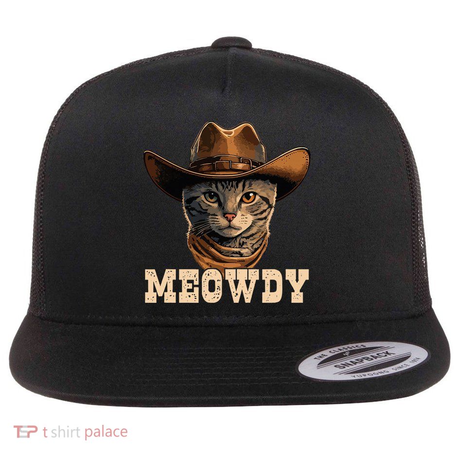 Cowboy Cat Meowdy Flatbill Hat