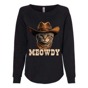 Cowboy Cat Meowdy Womens California Wash Sweatshirt