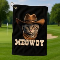 Cowboy Cat Meowdy Golf Towel