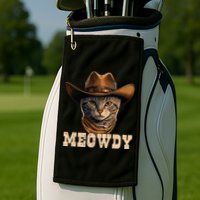 Cowboy Cat Meowdy Golf Towel