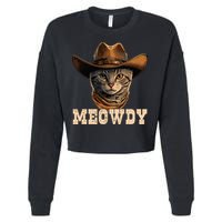 Cowboy Cat Meowdy Cropped Pullover Crew