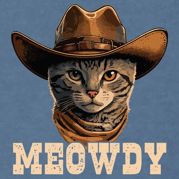 Cowboy Cat Meowdy Garment-Dyed Sweatshirt