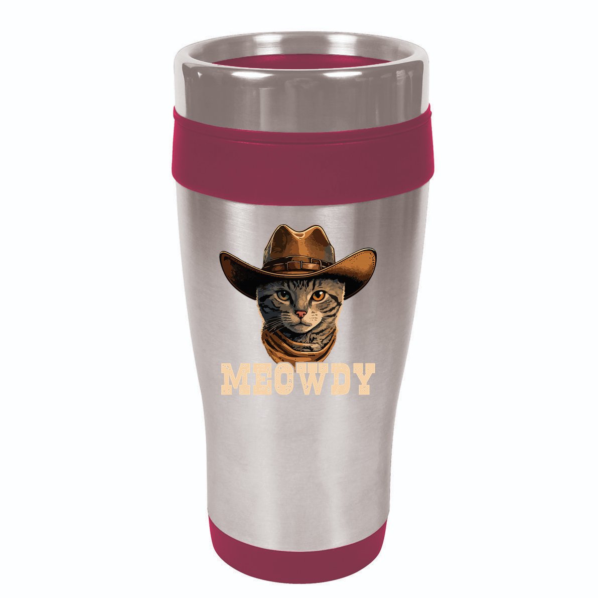 Cowboy Cat Meowdy 16oz Travel Tumbler