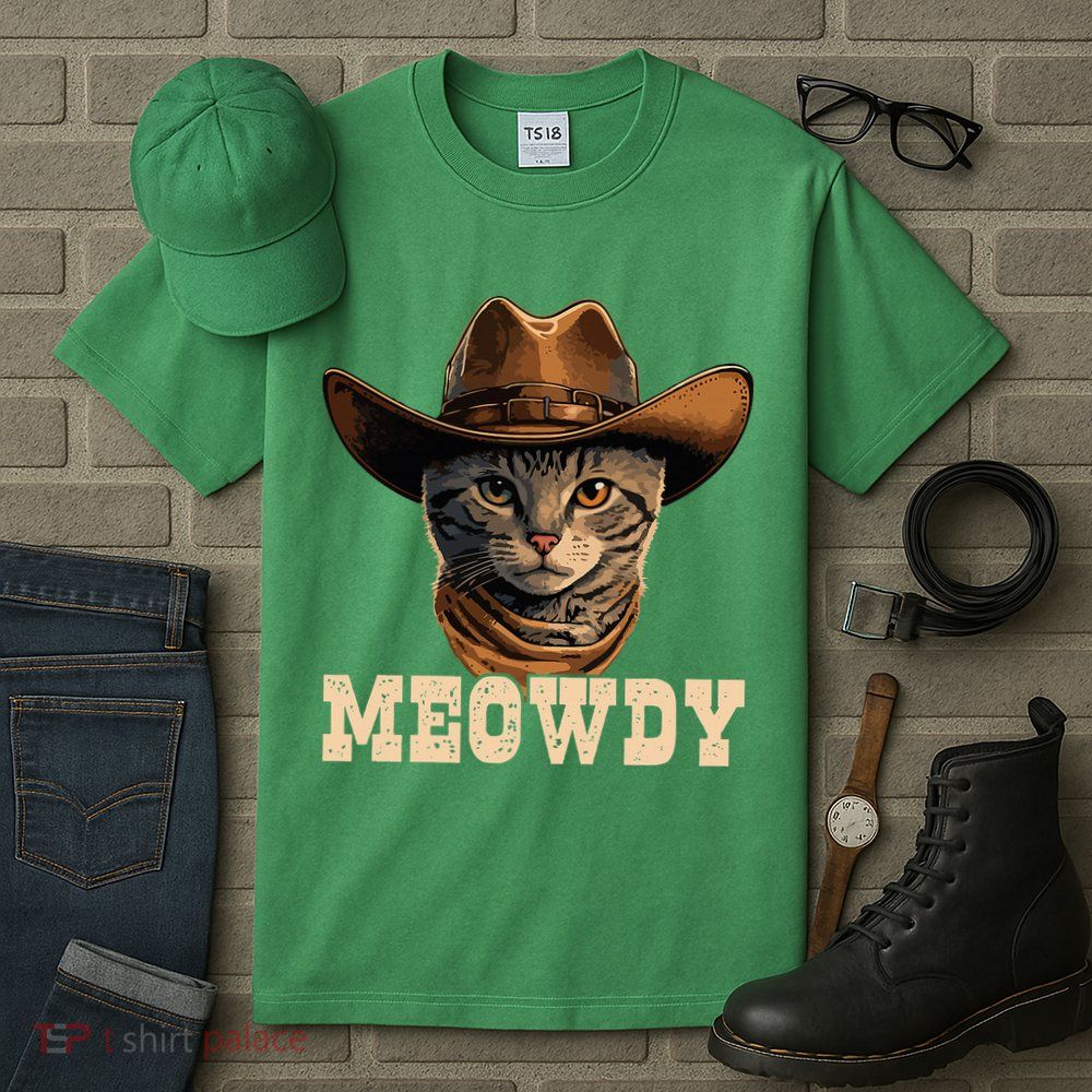 Cowboy Cat Meowdy Tall T-Shirt