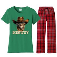 Cowboy Cat Meowdy Women's Flannel Pajama Set