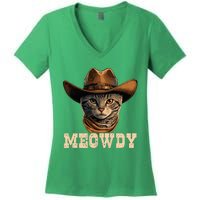 Cowboy Cat Meowdy Women's V-Neck T-Shirt