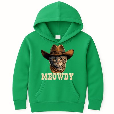 Cowboy Cat Meowdy Kids Hoodie