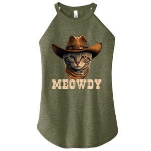 Cowboy Cat Meowdy Women's Perfect Tri Rocker Tank