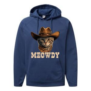 Cowboy Cat Meowdy Performance Fleece Hoodie