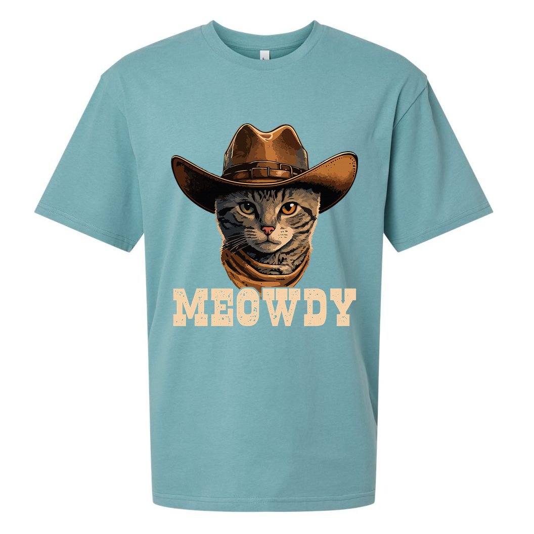 Cowboy Cat Meowdy Sueded Cloud Jersey T-Shirt