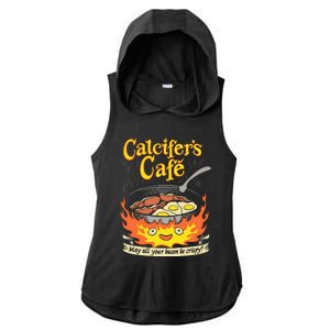 Calcifer's Cafe May All Your Bacon Eggs  Ladies PosiCharge Tri-Blend Wicking Draft Hoodie Tank