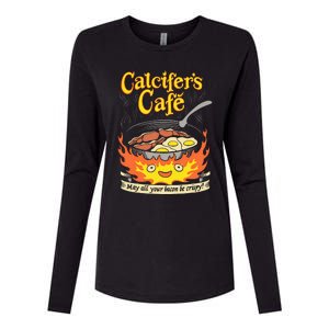 Calcifer's Cafe May All Your Bacon Eggs  Womens Cotton Relaxed Long Sleeve T-Shirt