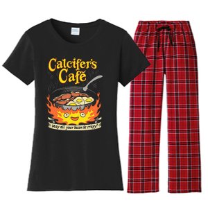 Calcifer's Cafe May All Your Bacon Eggs  Women's Flannel Pajama Set