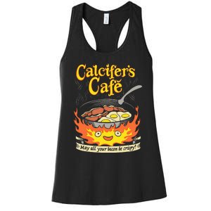 Calcifer's Cafe May All Your Bacon Eggs  Women's Racerback Tank