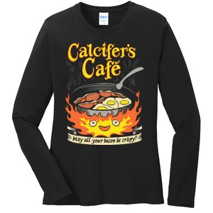 Calcifer's Cafe May All Your Bacon Eggs  Ladies Long Sleeve Shirt