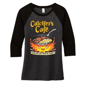 Calcifer's Cafe May All Your Bacon Eggs  Women's Tri-Blend 3/4-Sleeve Raglan Shirt