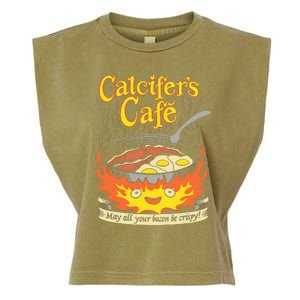 Calcifer's Cafe May All Your Bacon Eggs  Garment-Dyed Women's Muscle Tee