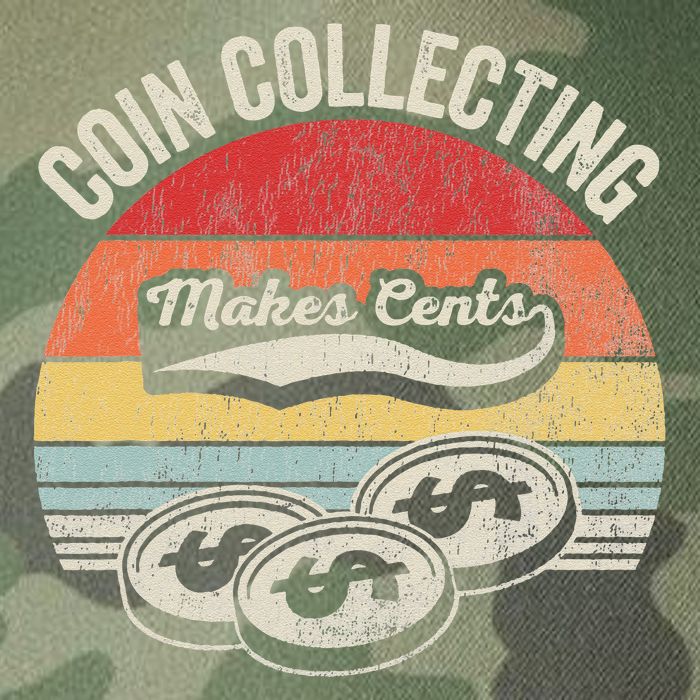 Coin Collecting Makes Cents Retro Style Legacy Tie Dye Trucker Hat
