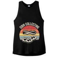 Coin Collecting Makes Cents Retro Style Ladies PosiCharge Tri-Blend Wicking Tank
