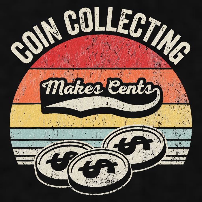 Coin Collecting Makes Cents Retro Style Ladies PosiCharge Tri-Blend Wicking Tank