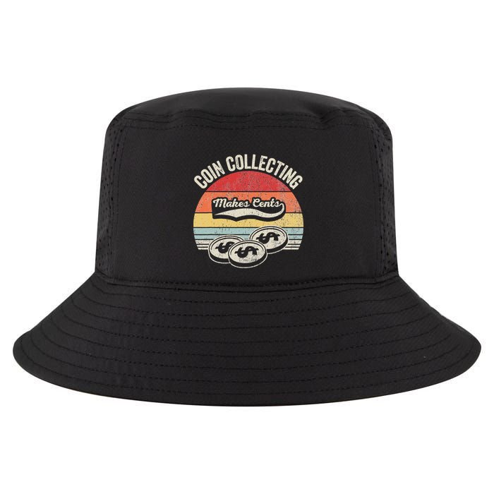 Coin Collecting Makes Cents Retro Style Cool Comfort Performance Bucket Hat