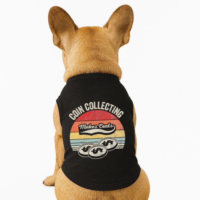 Coin Collecting Makes Cents Retro Style Doggie Tank