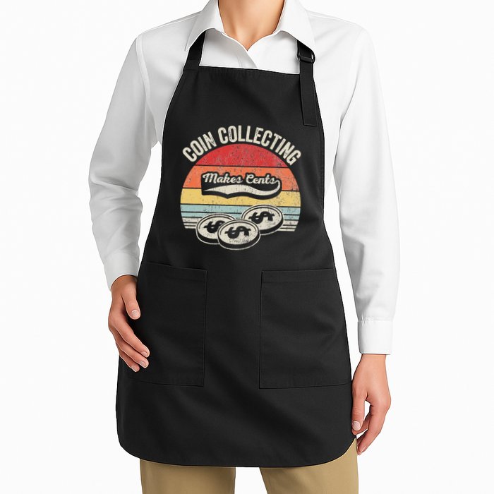 Coin Collecting Makes Cents Retro Style Apron