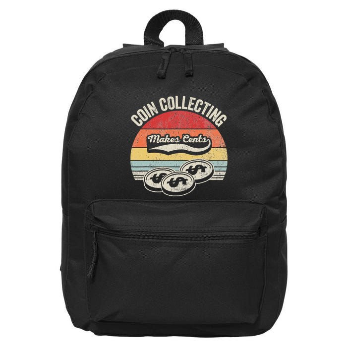 Coin Collecting Makes Cents Retro Style 16 in Basic Backpack