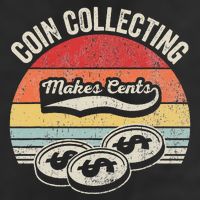 Coin Collecting Makes Cents Retro Style Crop Fleece Hoodie