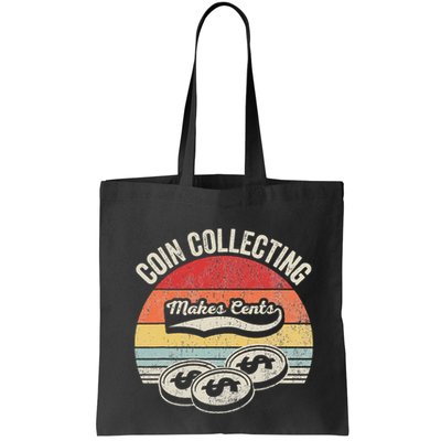 Coin Collecting Makes Cents Retro Style Bag
