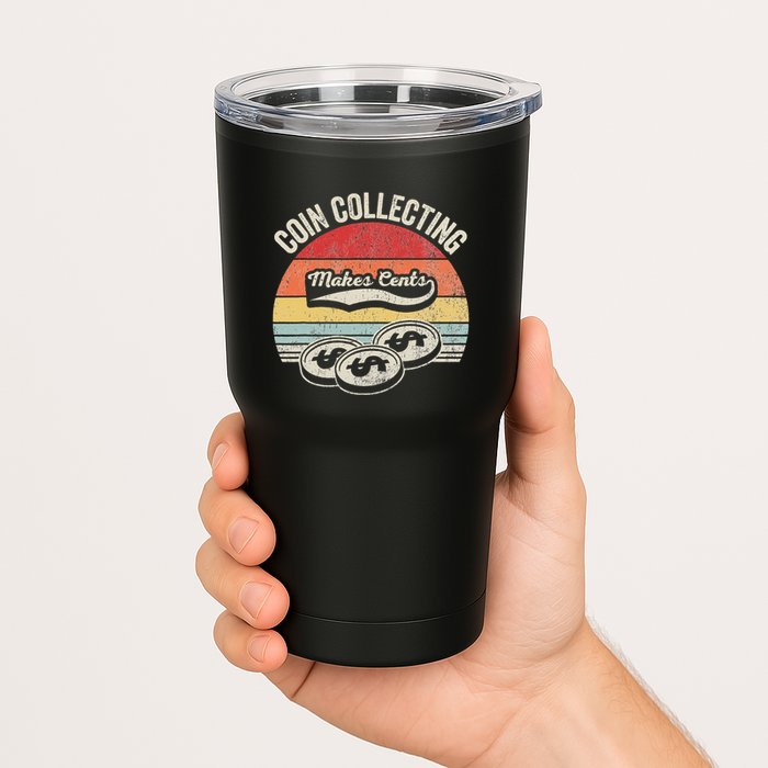 Coin Collecting Makes Cents Retro Style Tumbler