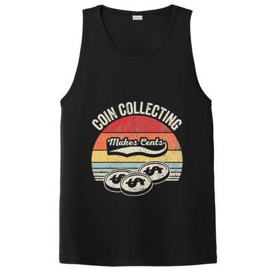 Coin Collecting Makes Cents Retro Style PosiCharge Competitor Tank