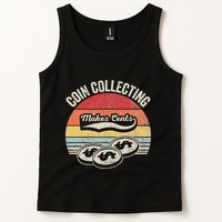 Coin Collecting Makes Cents Retro Style Tank Top