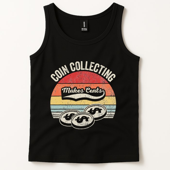 Coin Collecting Makes Cents Retro Style Tank Top