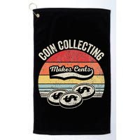 Coin Collecting Makes Cents Retro Style Golf Towel
