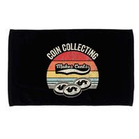 Coin Collecting Makes Cents Retro Style Microfiber Hand Towel