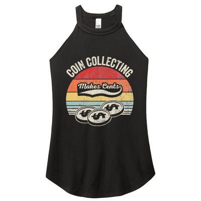 Coin Collecting Makes Cents Retro Style Women's Perfect Tri Rocker Tank
