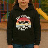 Coin Collecting Makes Cents Retro Style Kids Hoodie