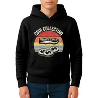 Coin Collecting Makes Cents Retro Style Kids Hoodie