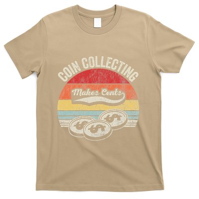 Coin Collecting Makes Cents Retro Style T-Shirt